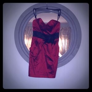 Satin Strapless Mini WITH POCKETS!